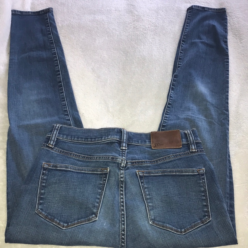 J Crew blue high rise skinny jeans